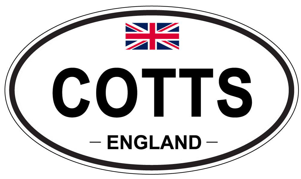COTTS, ENGLAND - Oval Sticker
