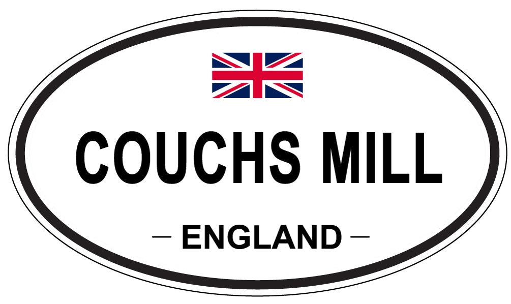 COUCHS MILL, ENGLAND - Oval Sticker