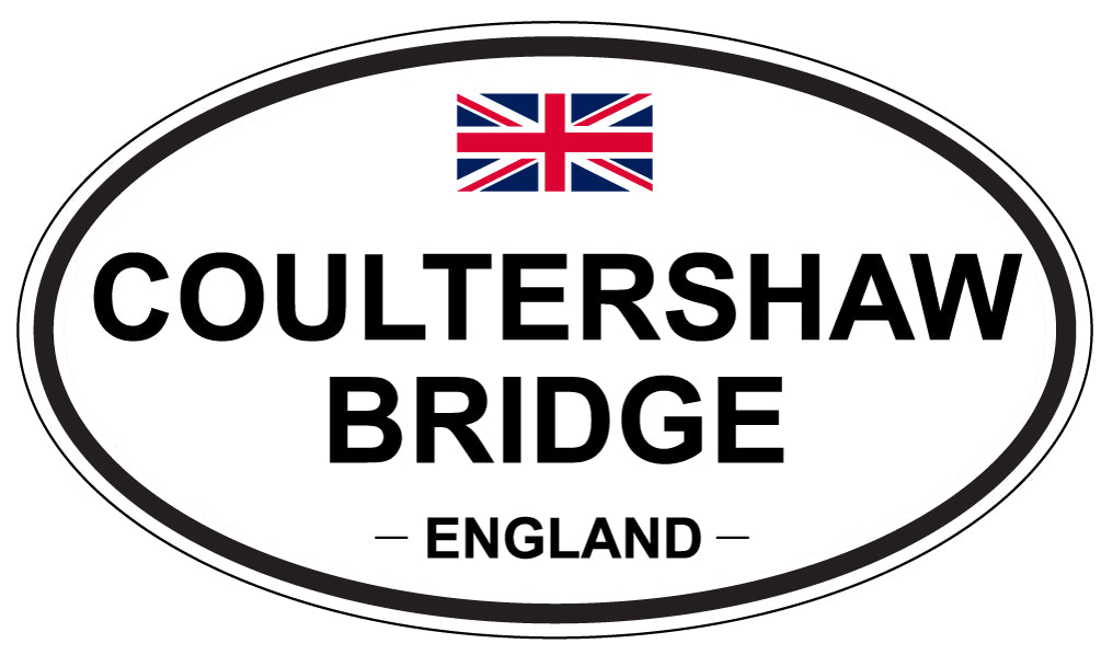 COULTERSHAW BRIDGE, ENGLAND - Oval Sticker