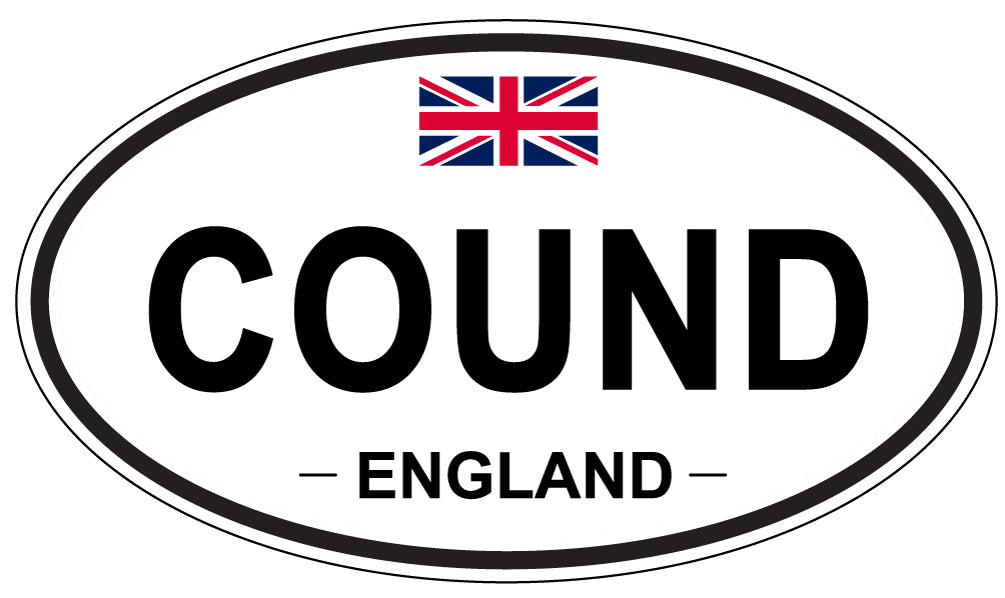 COUND, ENGLAND - Oval Sticker
