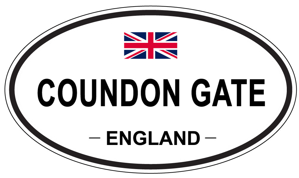 COUNDON GATE, ENGLAND - Oval Sticker