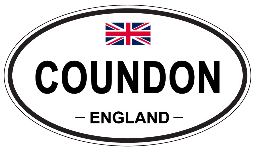 COUNDON, ENGLAND - Oval Sticker