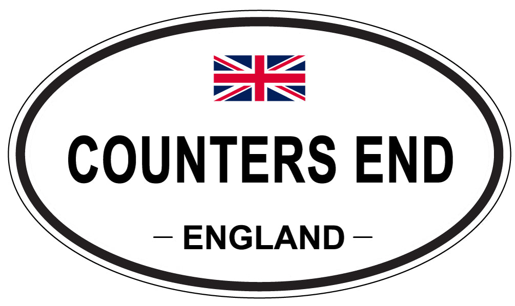 COUNTERS END, ENGLAND - Oval Sticker
