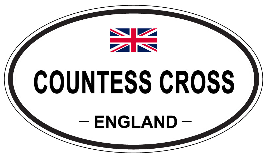 COUNTESS CROSS, ENGLAND - Oval Sticker