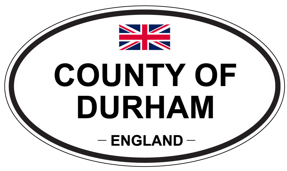 COUNTY OF DURHAM, ENGLAND - Oval Sticker
