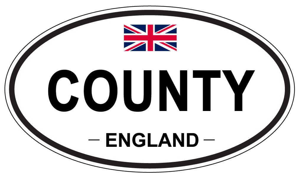 COUNTY, ENGLAND - Oval Sticker