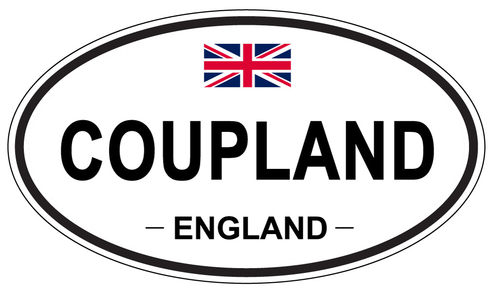 COUPLAND, ENGLAND - Oval Sticker