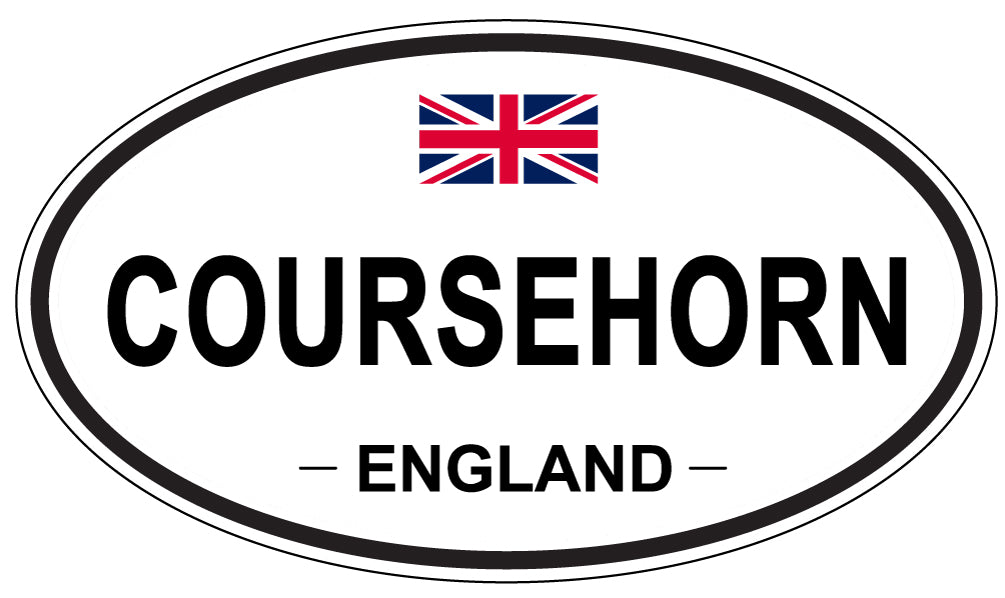 COURSEHORN, ENGLAND - Oval Sticker