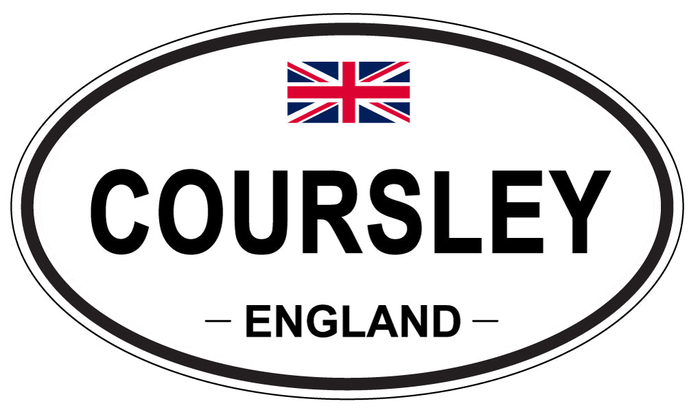 COURSLEY, ENGLAND - Oval Sticker