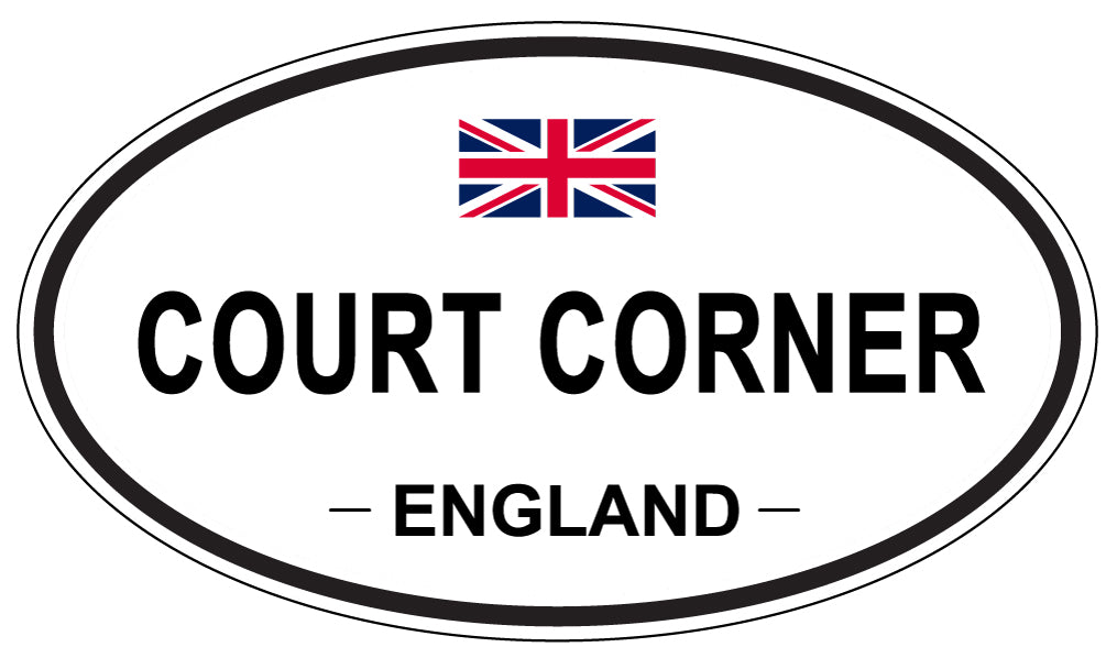 COURT CORNER, ENGLAND - Oval Sticker