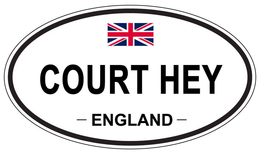 COURT HEY, ENGLAND - Oval Sticker