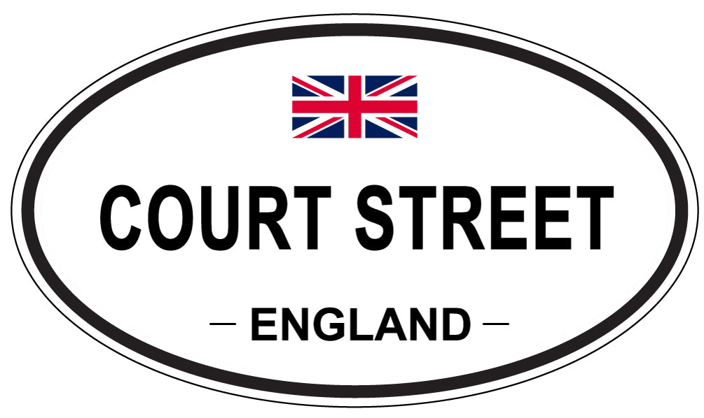 COURT STREET, ENGLAND - Oval Sticker