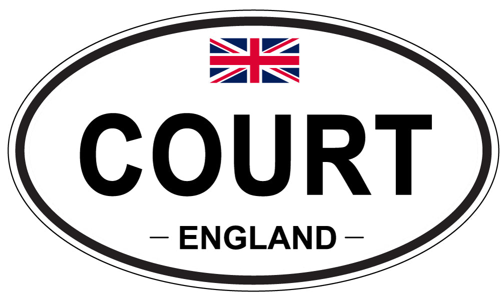 COURT, ENGLAND - Oval Sticker