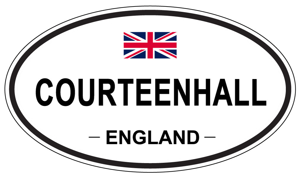 COURTEENHALL, ENGLAND - Oval Sticker