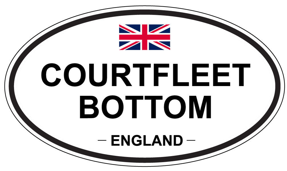 COURTFLEET BOTTOM, ENGLAND - Oval Sticker
