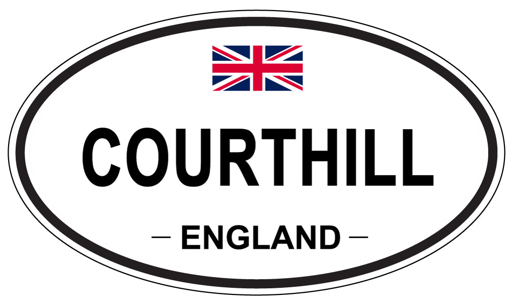 COURTHILL, ENGLAND - Oval Sticker