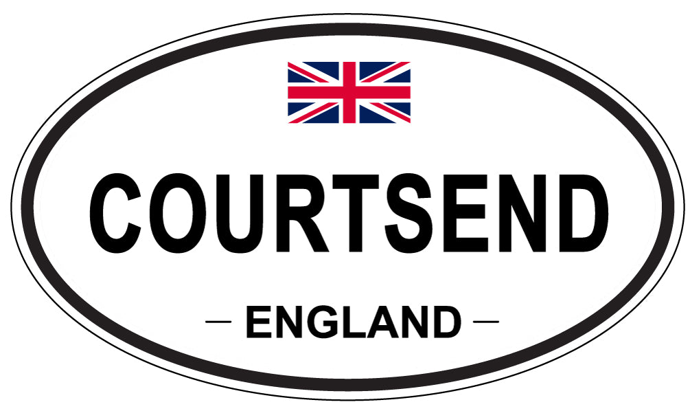 COURTSEND, ENGLAND - Oval Sticker