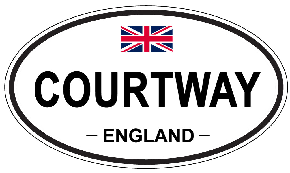 COURTWAY, ENGLAND - Oval Sticker