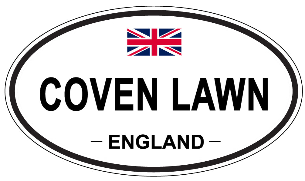 COVEN LAWN, ENGLAND - Oval Sticker