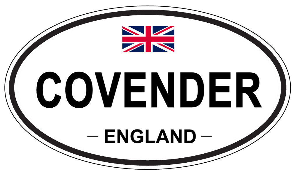 COVENDER, ENGLAND - Oval Sticker