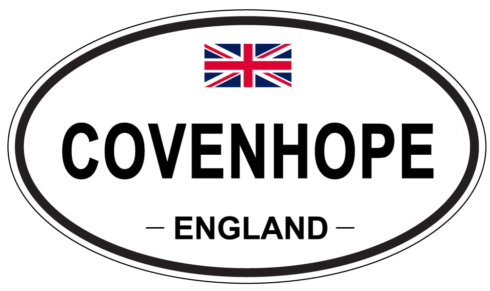 COVENHOPE, ENGLAND - Oval Sticker