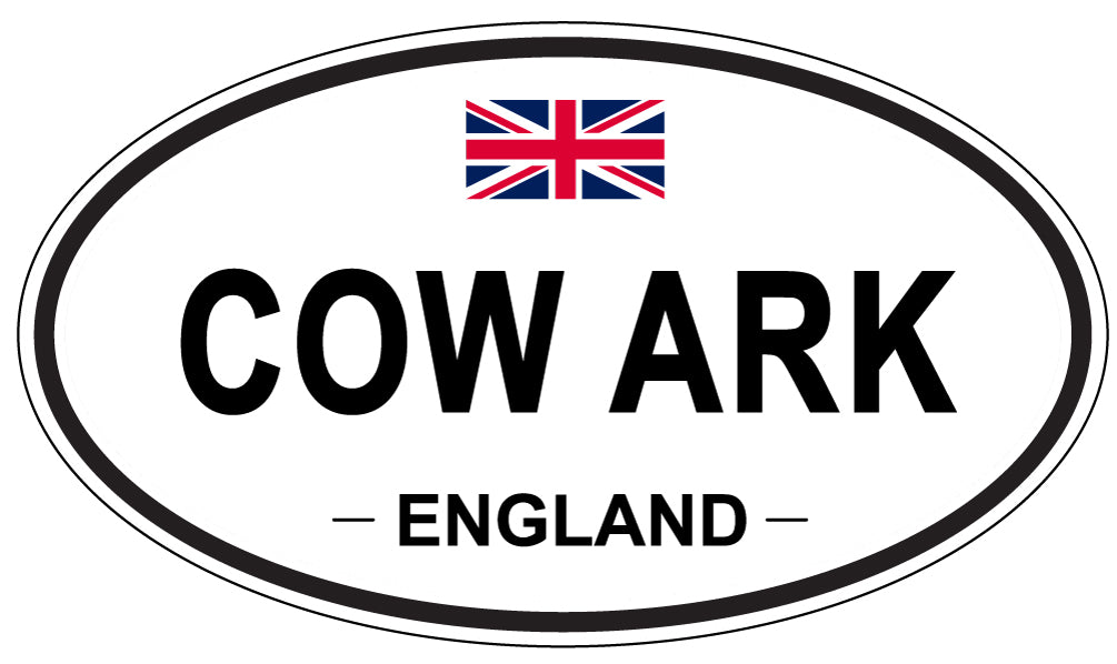 COW ARK, ENGLAND - Oval Sticker