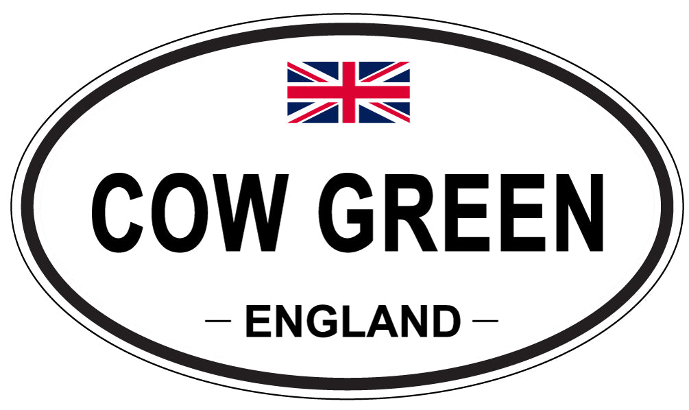 COW GREEN, ENGLAND - Oval Sticker