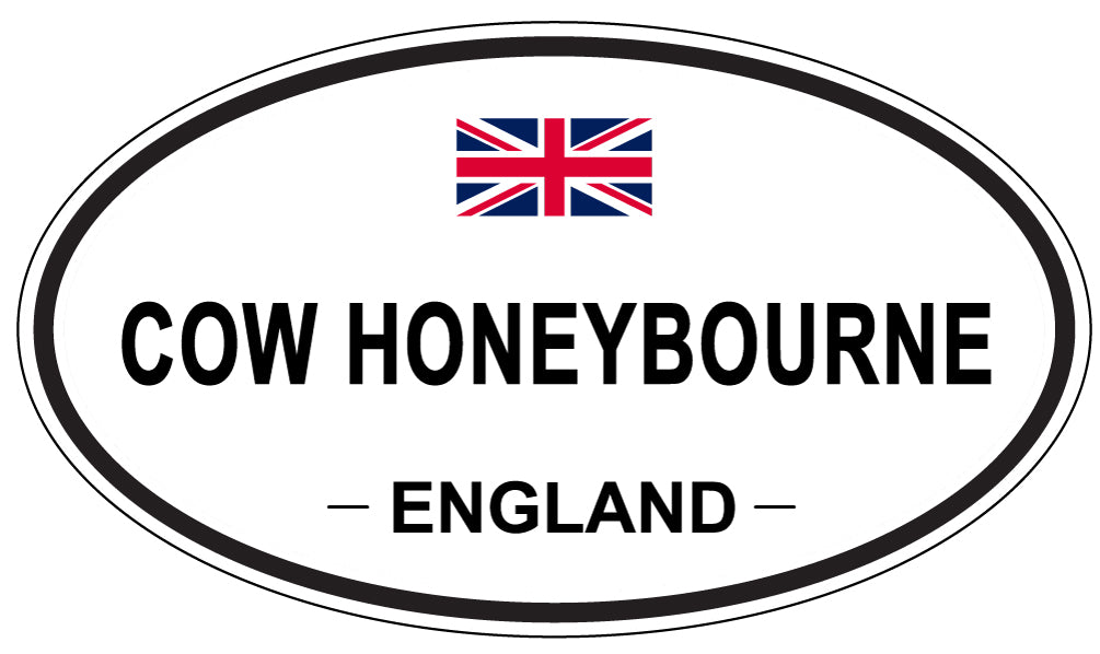 COW HONEYBOURNE, ENGLAND - Oval Sticker
