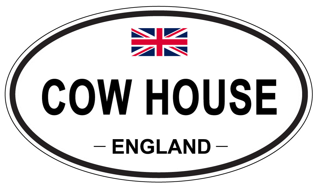 COW HOUSE, ENGLAND - Oval Sticker