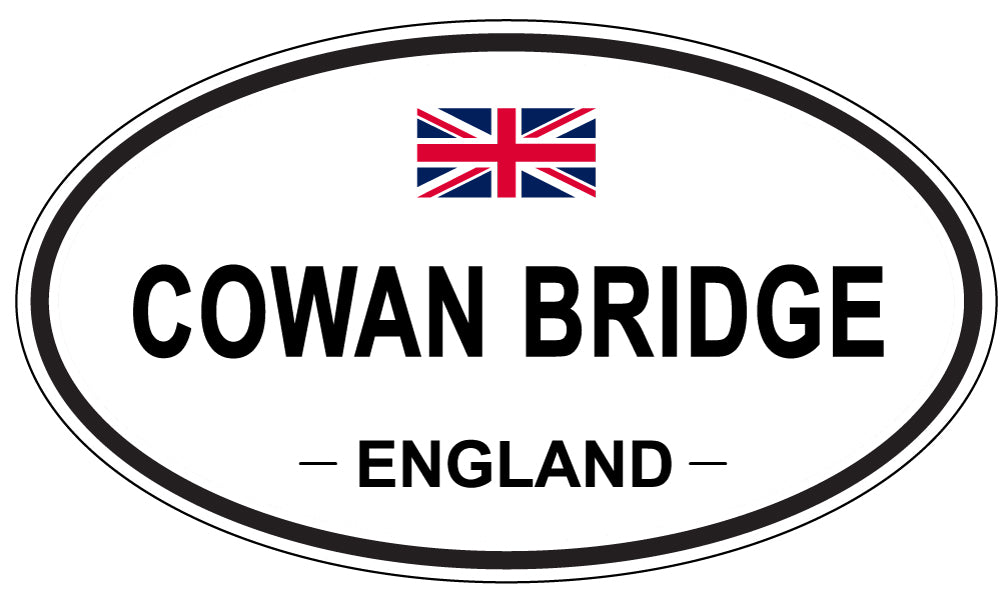 COWAN BRIDGE, ENGLAND - Oval Sticker