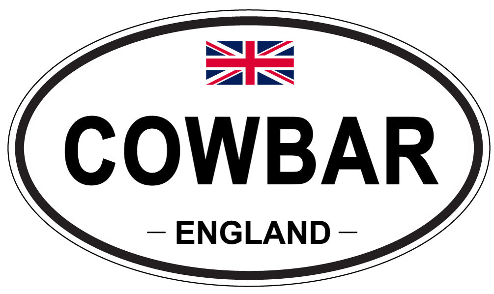 COWBAR, ENGLAND - Oval Sticker