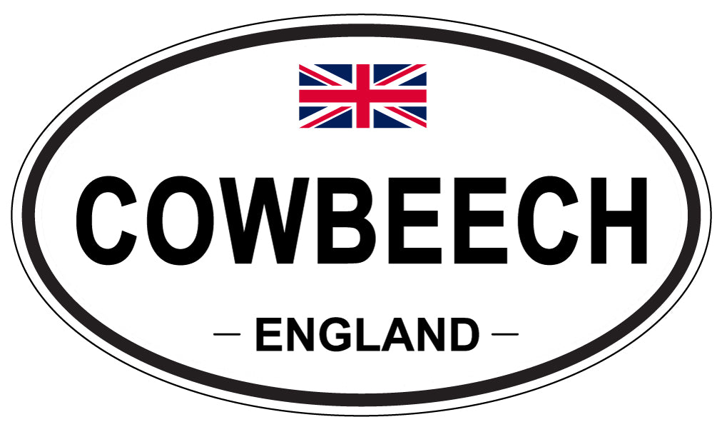 COWBEECH, ENGLAND - Oval Sticker