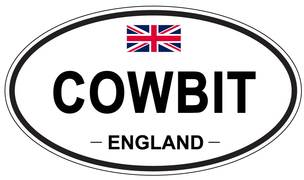 COWBIT, ENGLAND - Oval Sticker