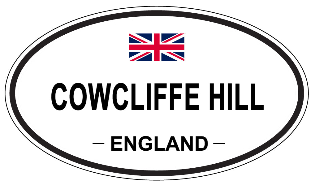 COWCLIFFE HILL, ENGLAND - Oval Sticker