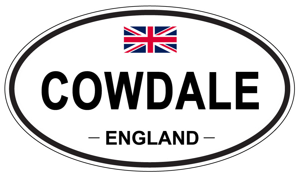 COWDALE, ENGLAND - Oval Sticker
