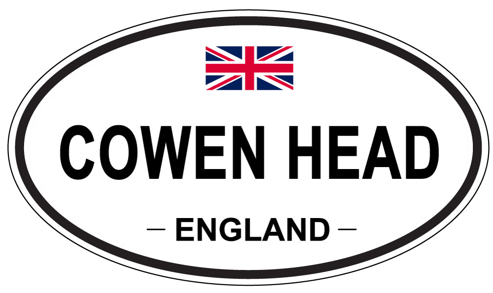 COWEN HEAD, ENGLAND - Oval Sticker