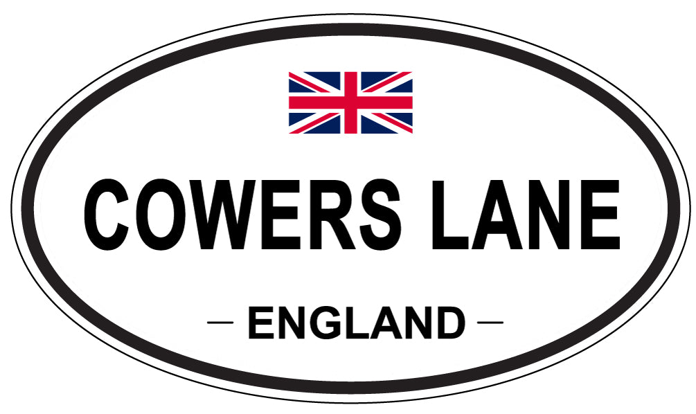 COWERS LANE, England - Oval Magnet