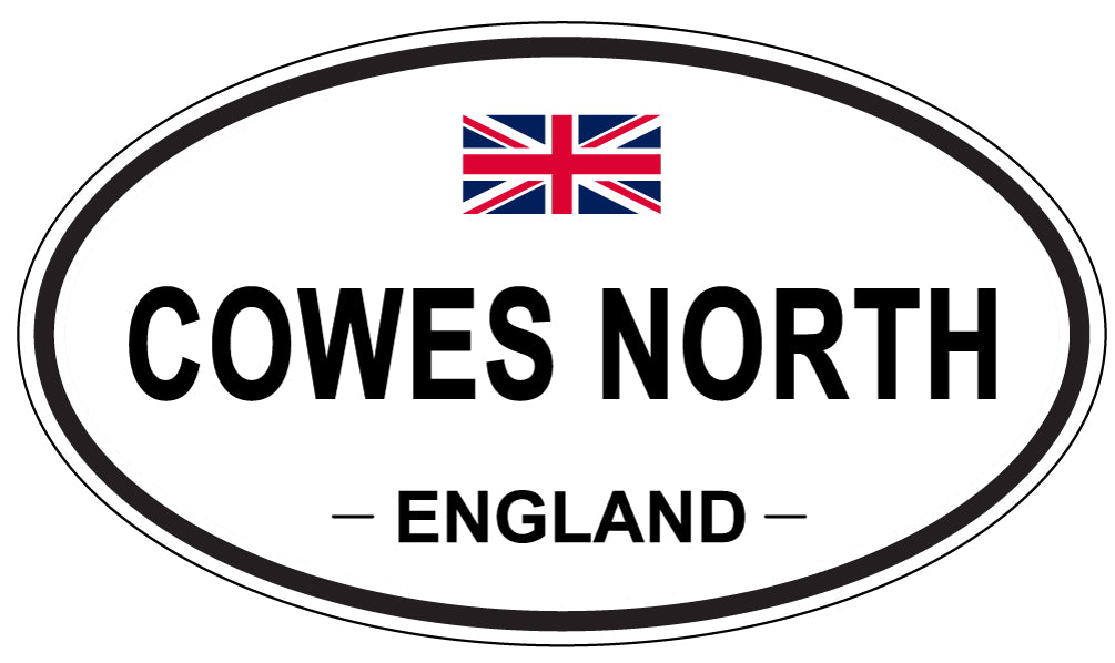COWES NORTH, ENGLAND - Oval Sticker