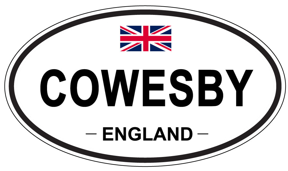 COWESBY, ENGLAND - Oval Sticker