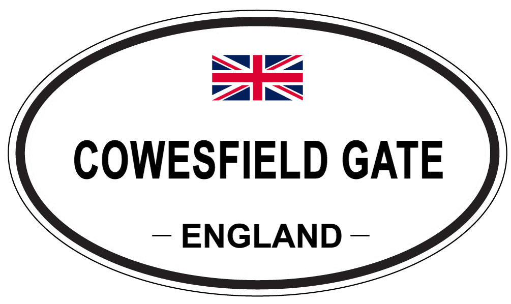 COWESFIELD GATE, ENGLAND - Oval Sticker