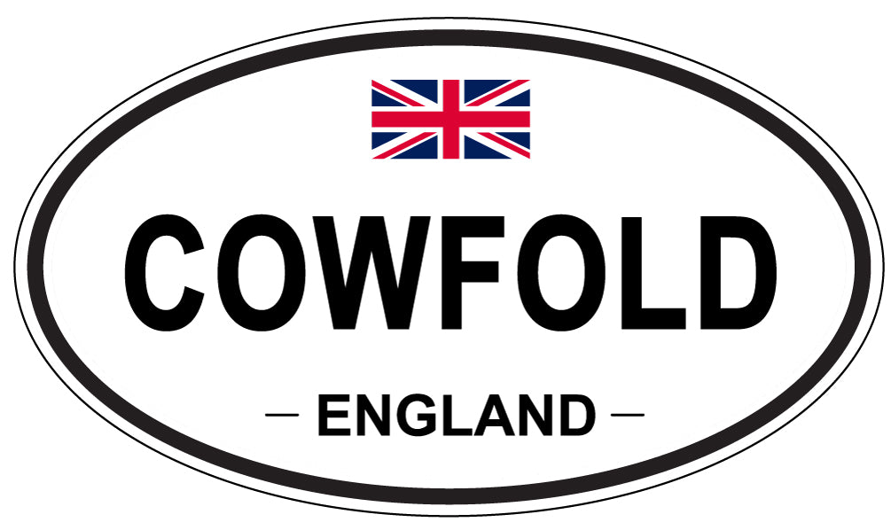 COWFOLD, ENGLAND - Oval Sticker