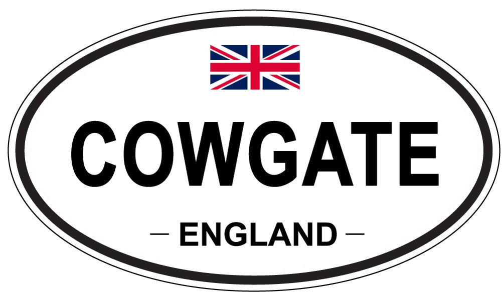 COWGATE, ENGLAND - Oval Sticker