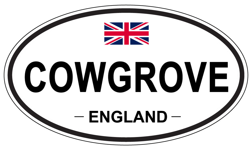 COWGROVE, ENGLAND - Oval Sticker