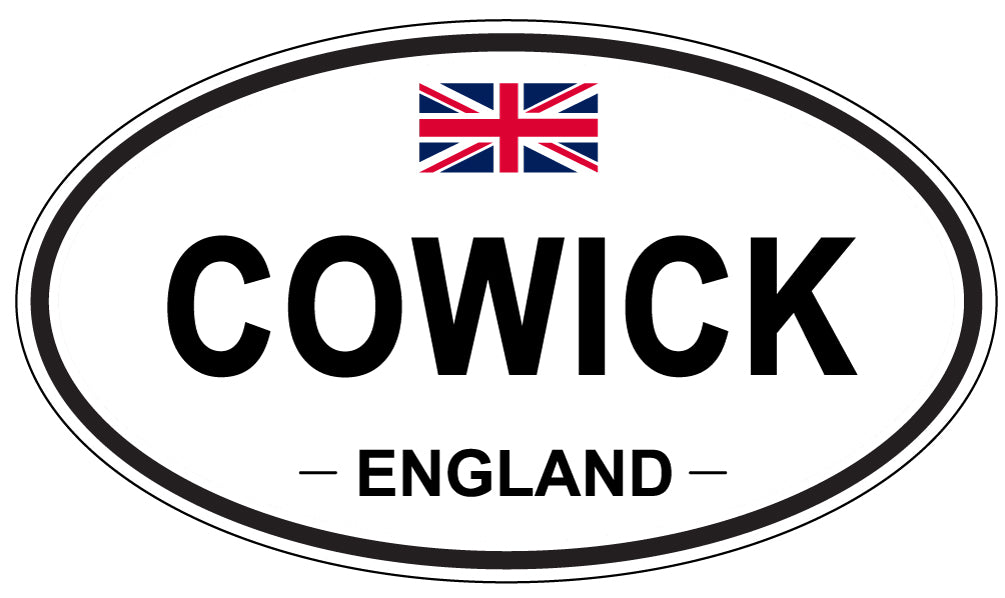 COWICK, ENGLAND - Oval Sticker