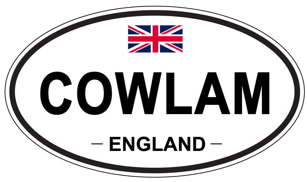 COWLAM, ENGLAND - Oval Sticker