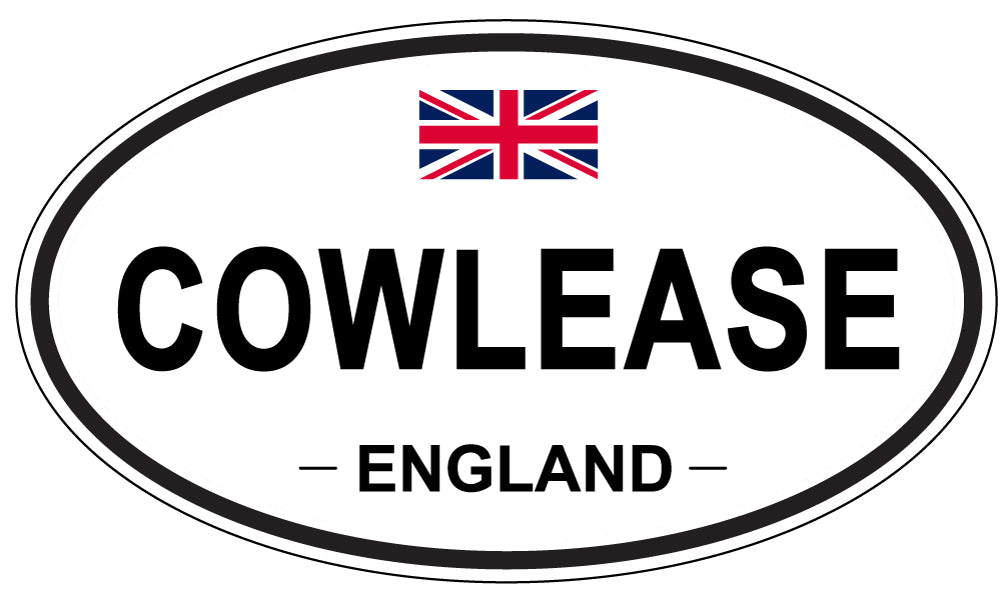 COWLEASE, ENGLAND - Oval Sticker