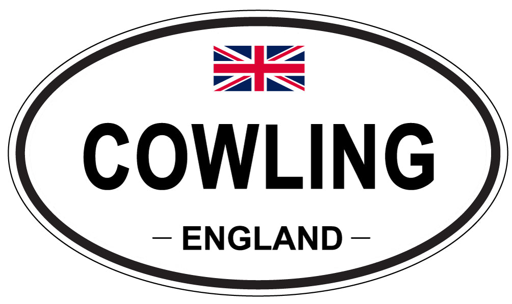 COWLING, ENGLAND - Oval Sticker