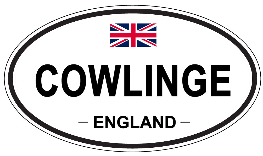 COWLINGE, ENGLAND - Oval Sticker