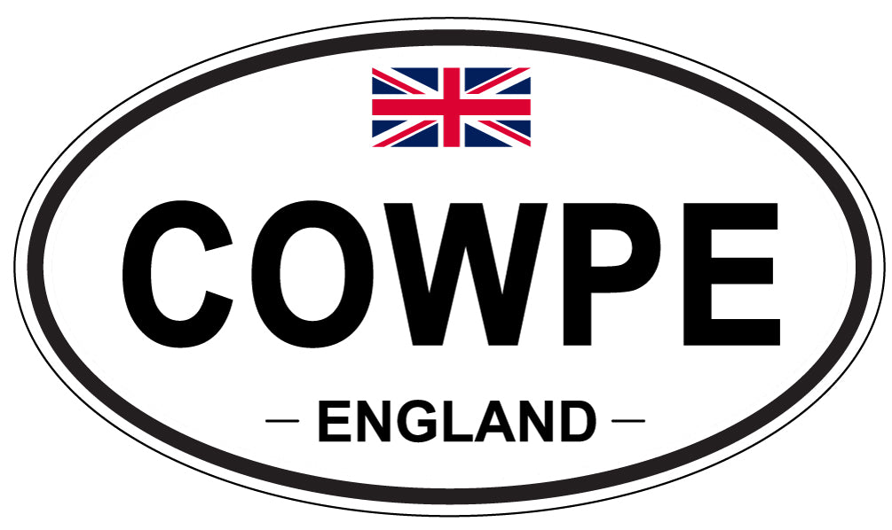 COWPE, ENGLAND - Oval Sticker