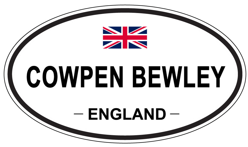 COWPEN BEWLEY, ENGLAND - Oval Sticker